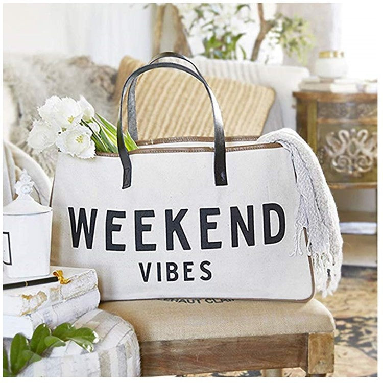 Weekend Vibes Beach Tote Bag - Dreamcatchers Reality