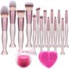 Rose Gold Stand Up Handle Makeup Brushes w/ Makeup Sponge & Brush Cleaner - Dreamcatchers Reality