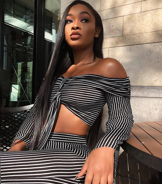 Amina Striped 2-Piece Jumpsuit - Dreamcatchers Reality