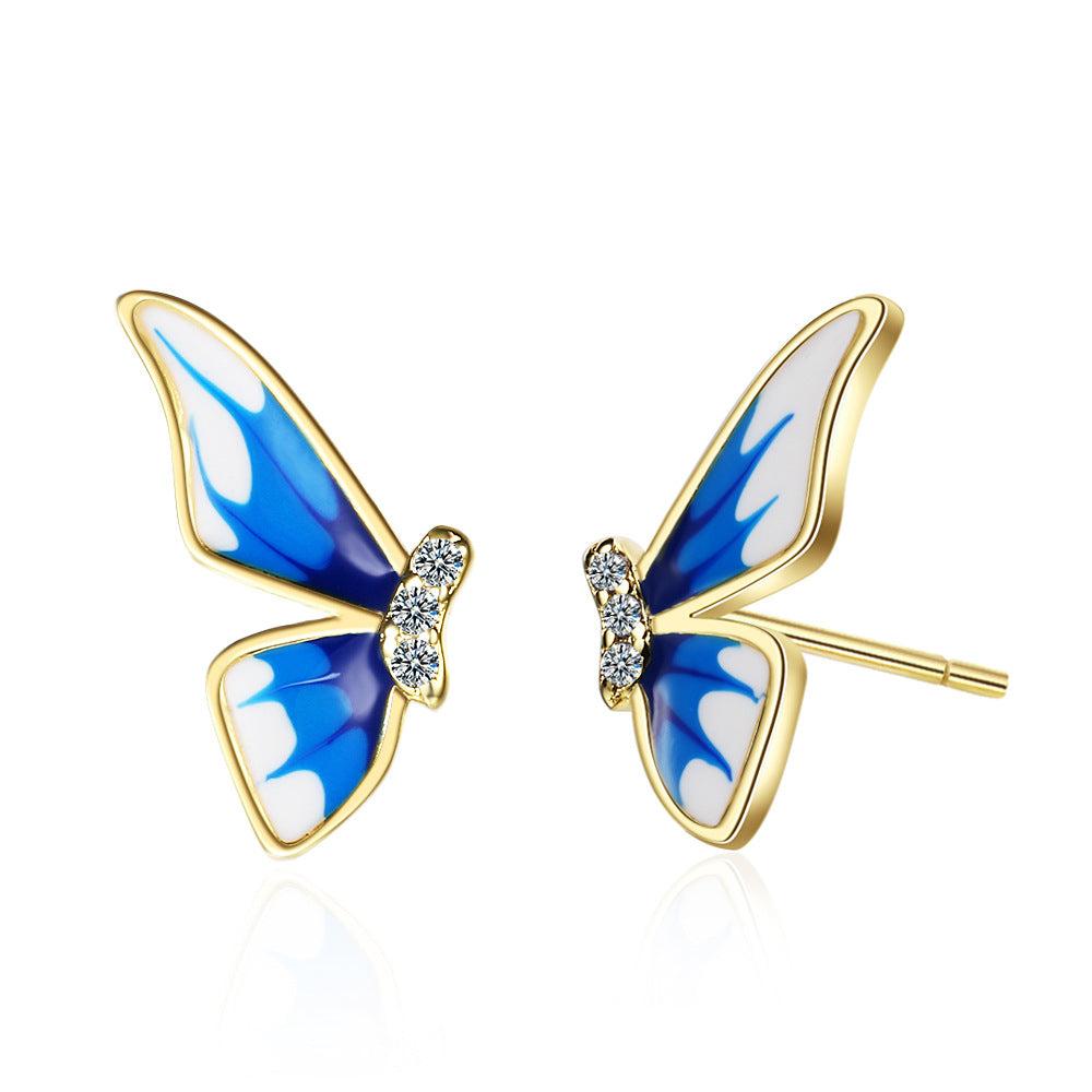 Blue Butterfly Stud Earrings - Dreamcatchers Reality